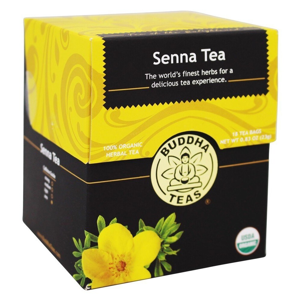 Buddha Teas 100% Organic Herbal Senna Tea, 18 Tea Bags