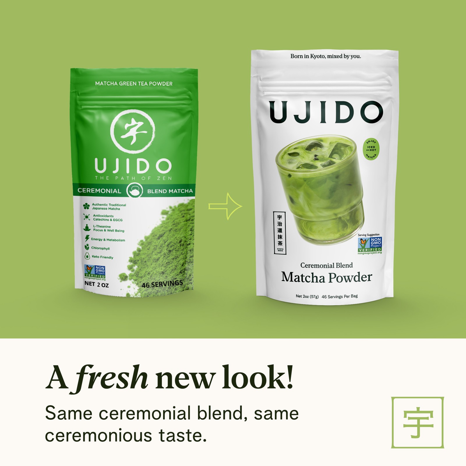 Ujido The Path of Zen Japanese Matcha Green Tea Powder Ceremonial Blend (2 oz)