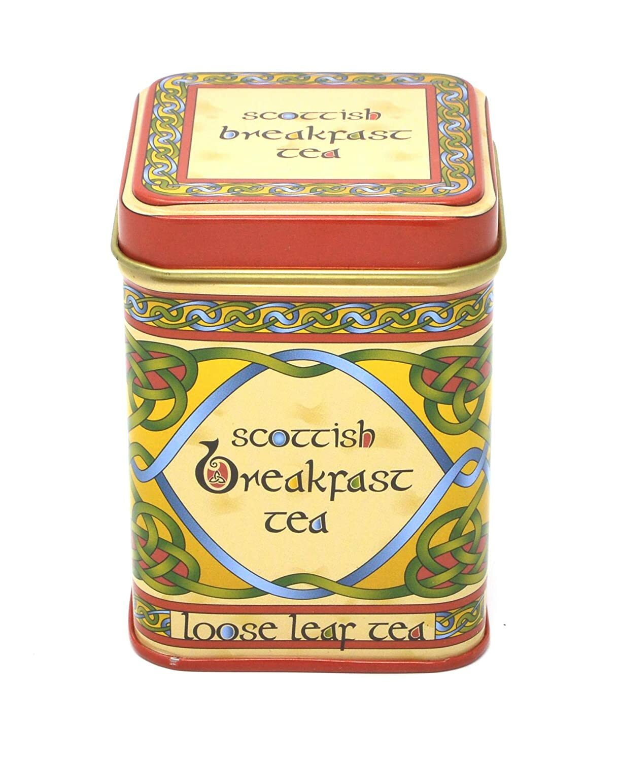 Scottish Breakfast Tea Blend 40g Celtic Knot Design Tin Loose Leaf India Ceylon