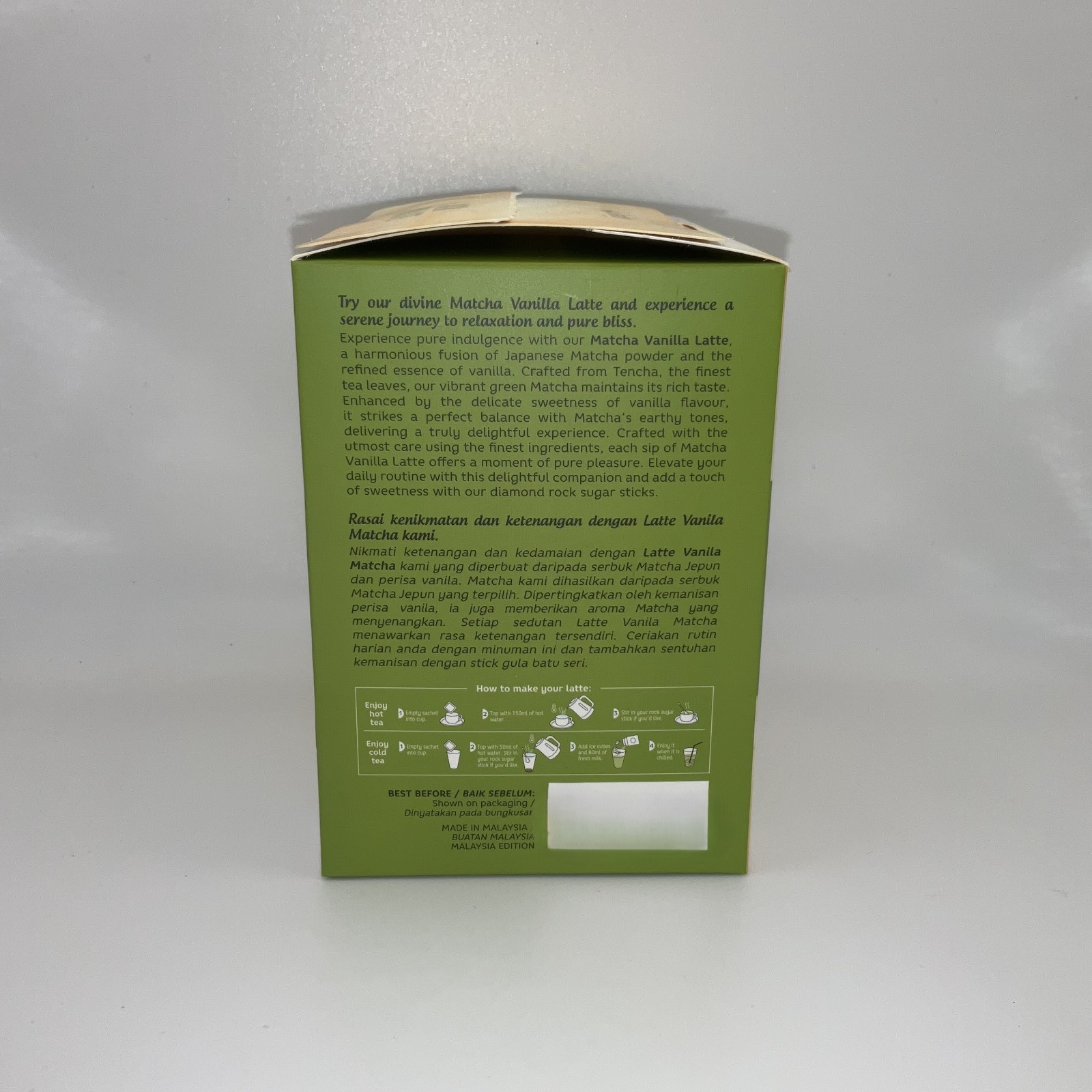 Chek Hup Premix Matcha Vanilla Latte (23 g X 6’s) 2 Boxes
