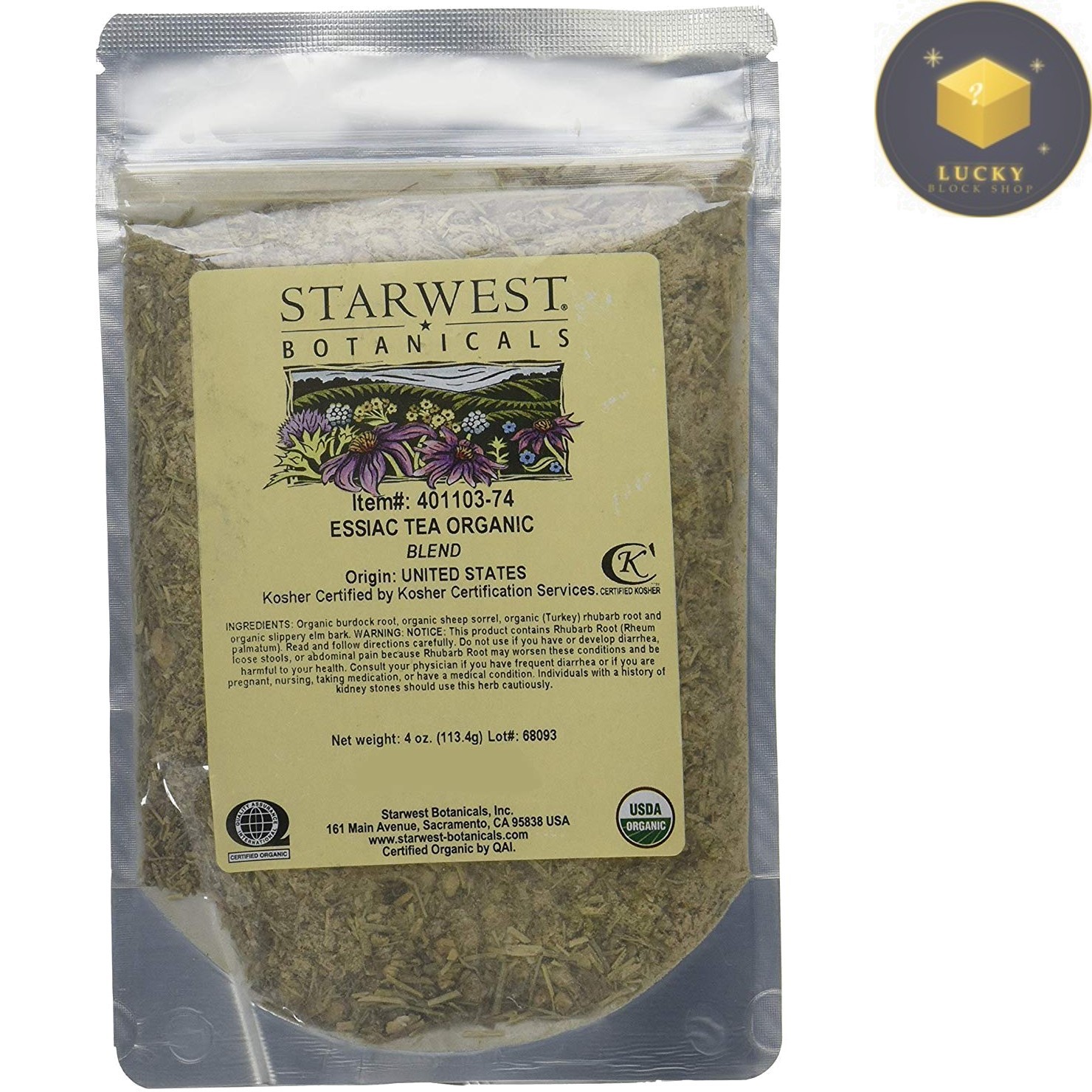 Organic Essiac Tea – 4 Oz Loose Leaf Detox Herbal Blend for Immunity Support