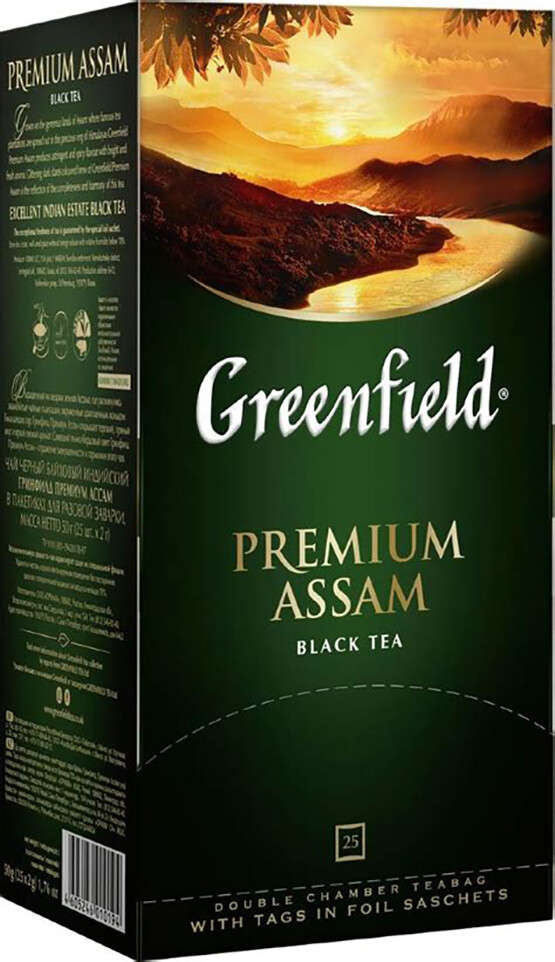 GREENFIELD PREMIUM ASSAM BLACK 25 TEA BAGS