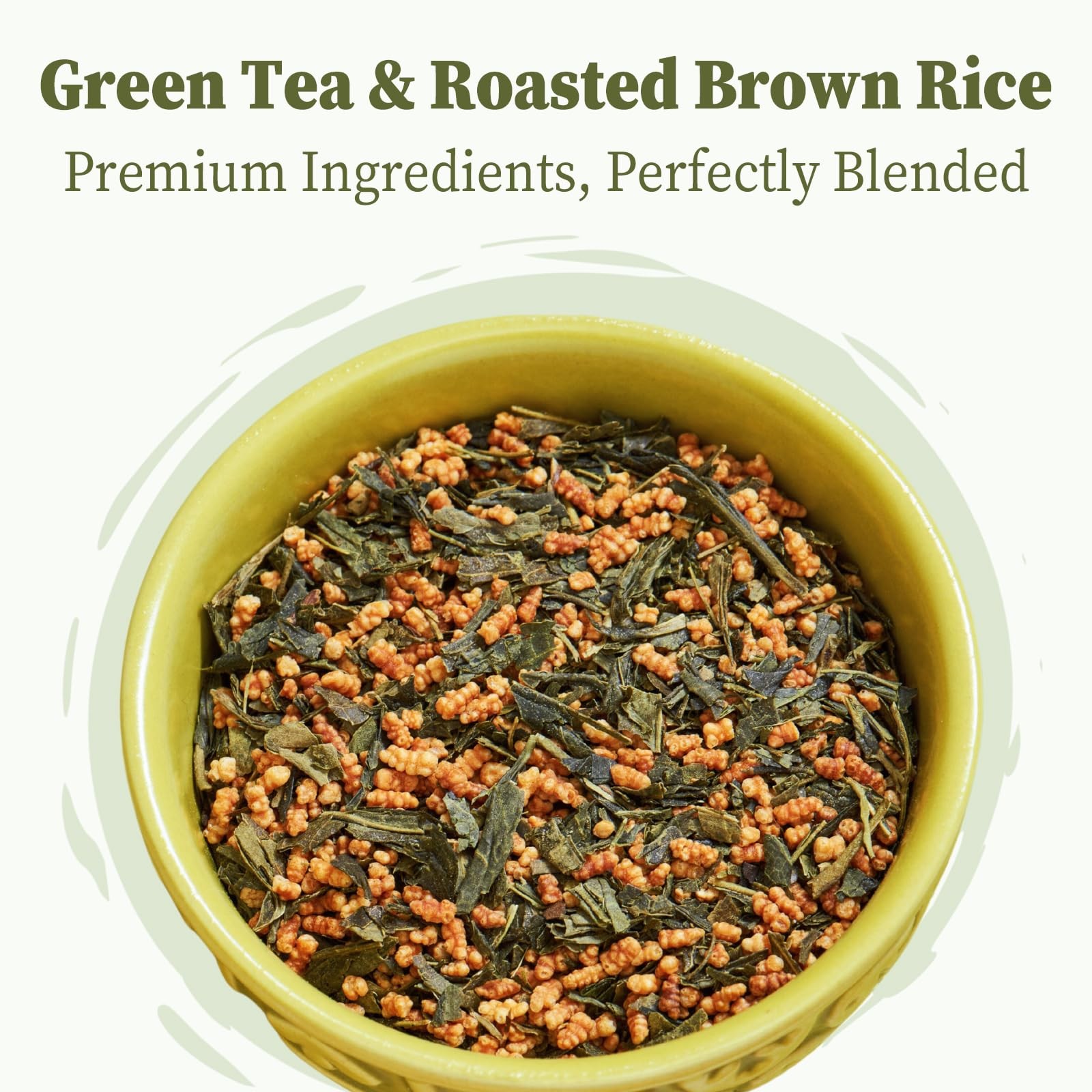 FullChea – Genmaicha Tea bags, 50 Teabags – Genmaicha Green Tea with Roasted …