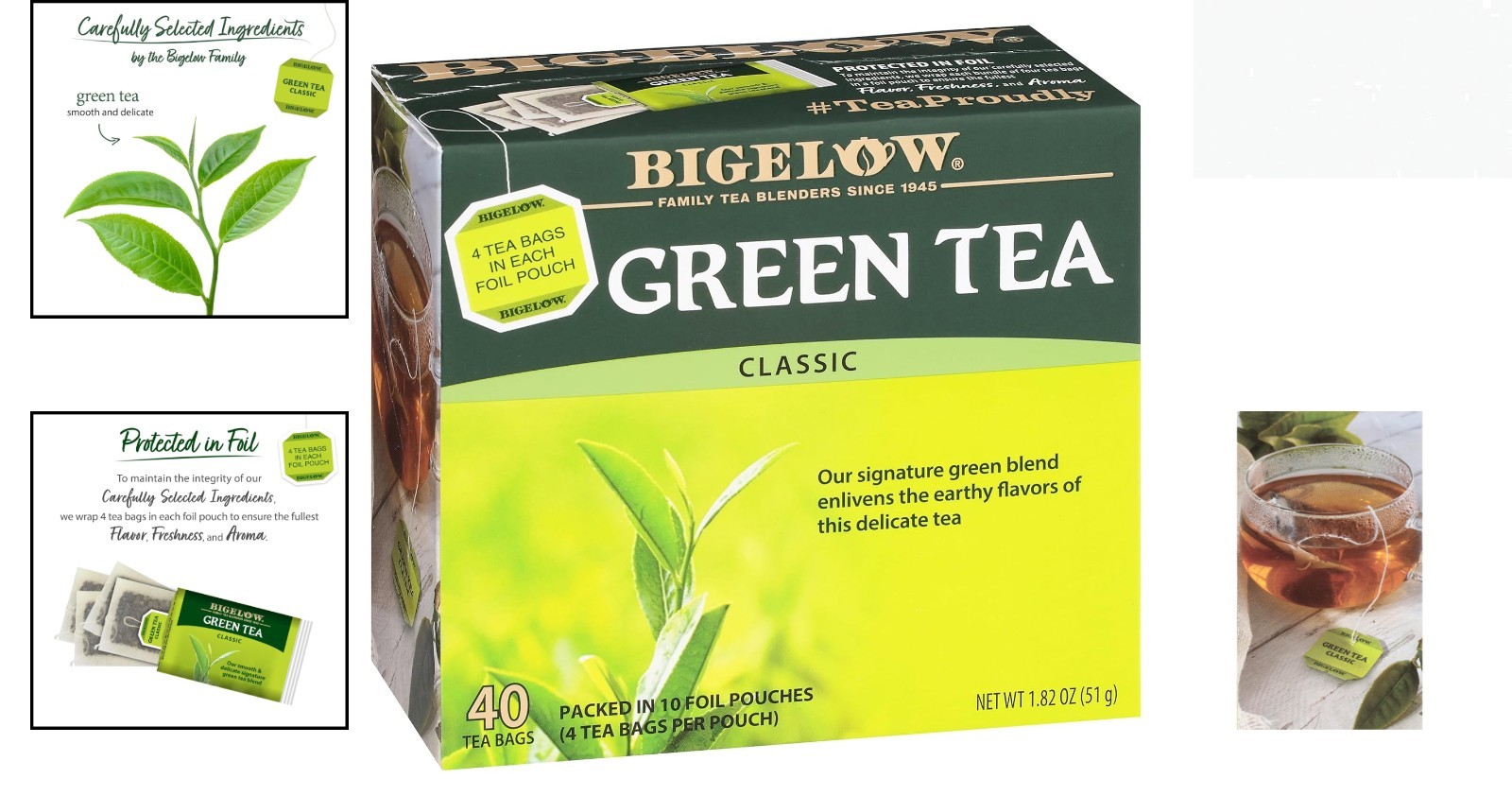 Bigelow Classic Green Tea Bags – 240 Count, Antioxidant & Caffeinated