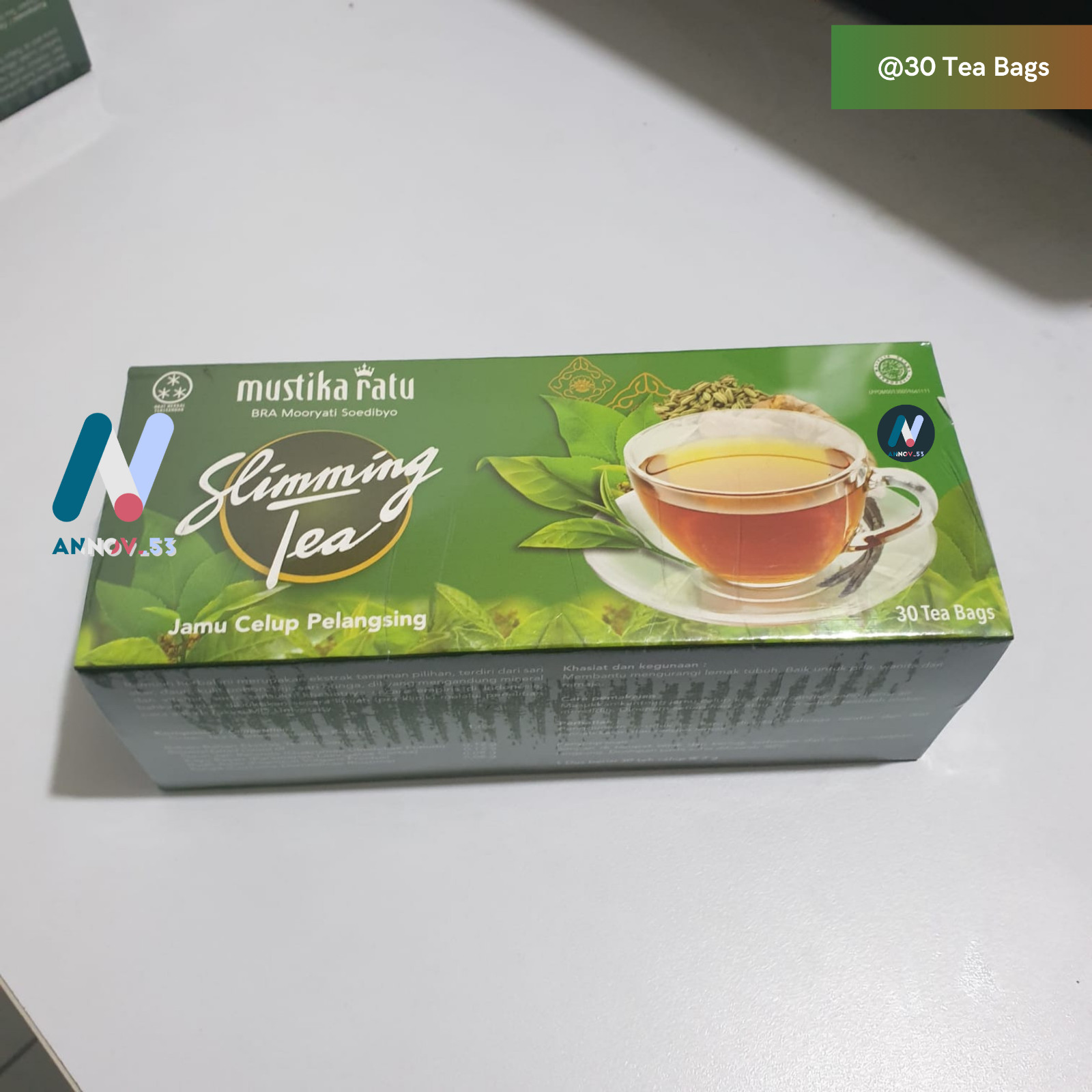 MUSTIKA RATU Slim Herbal Green Tea Antioxidant Weight Loss Diet Fat Burner 2Pax