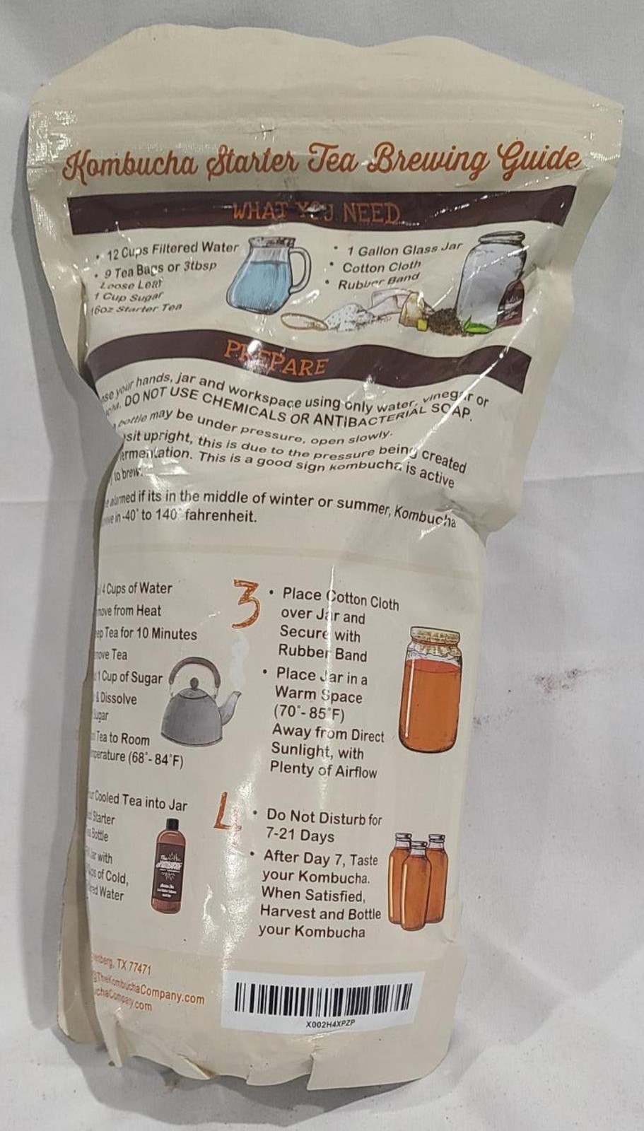 Kombucha Starter Tea | Grow SCOBY From Scratch | 16 oz Bottle