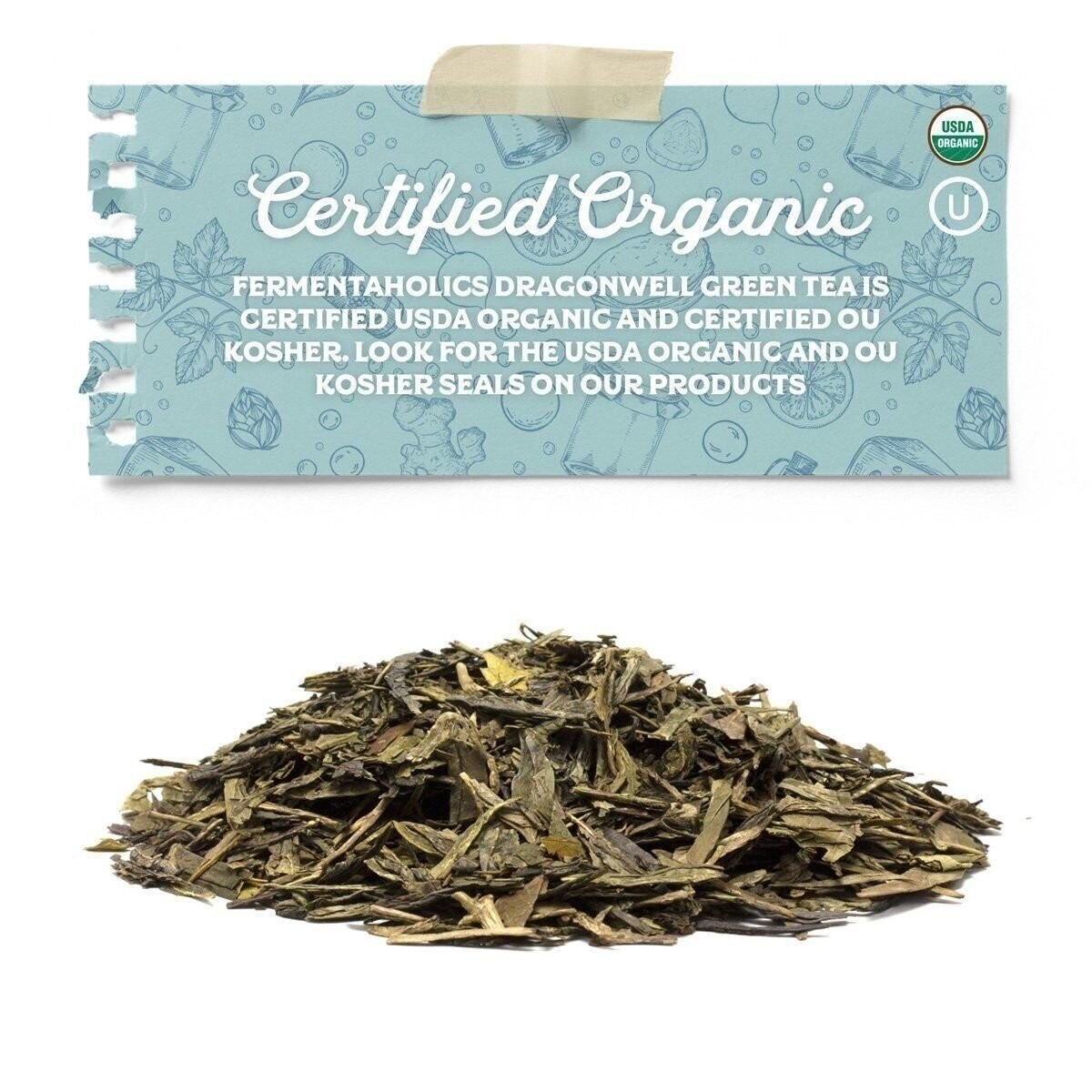 Fermentaholics USDA Certified Organic Loose Leaf Dragonwell Green Tea