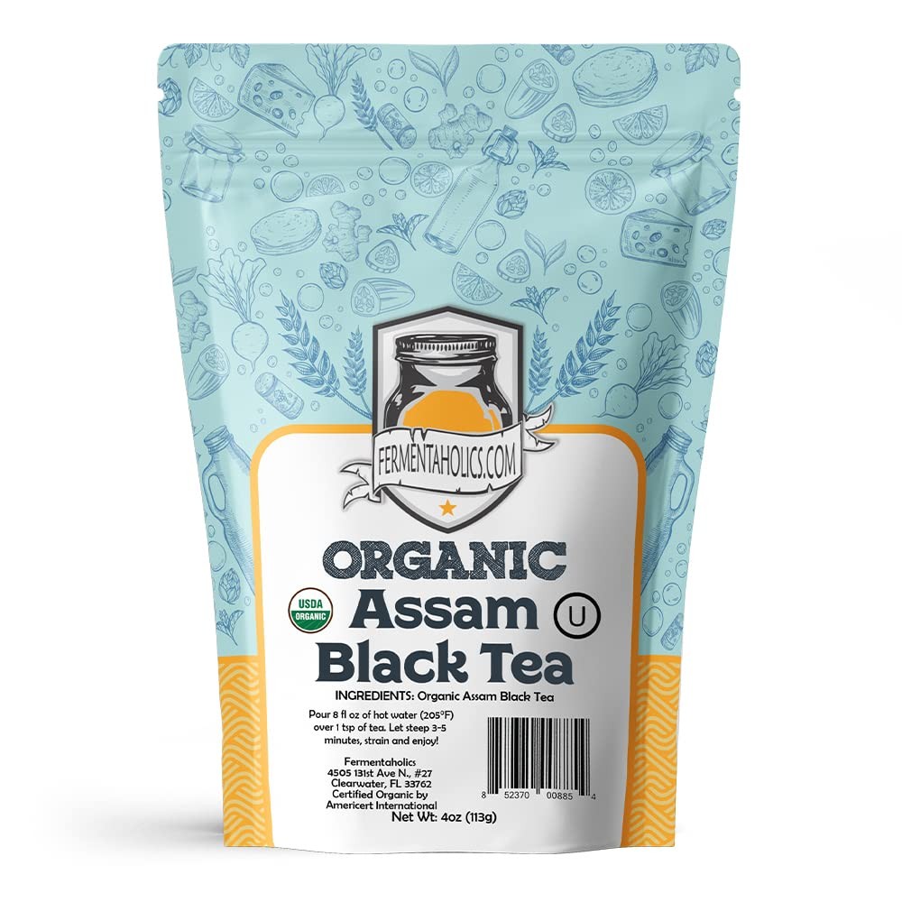 Assam Black Tea – 4 oz – USDA Certified Organic Loose Leaf – OU Kosher – Idea…