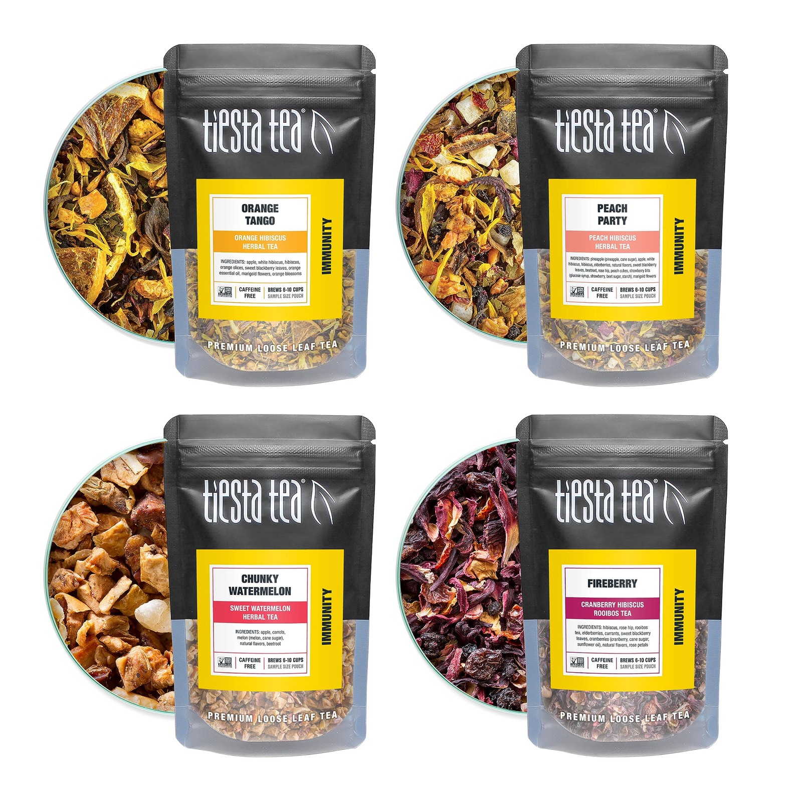 – Fruity Tea Sampler Dry Flight Set, Loose Leaf, No Caffeine, Makes Hot and I…