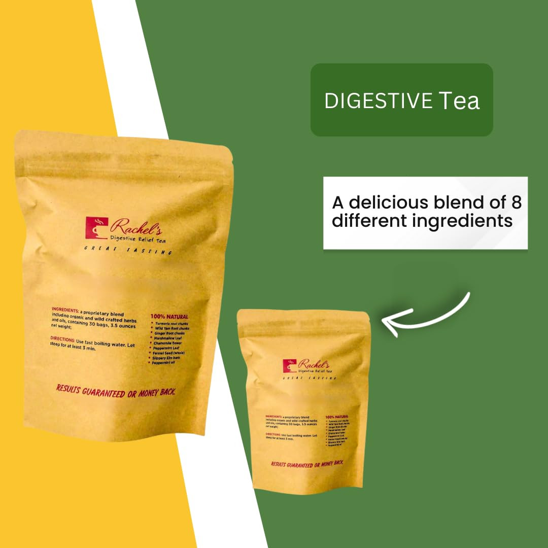 Rachel’s Tea: Herbal Blend with Probiotics – 30 Bags, 60 Cups