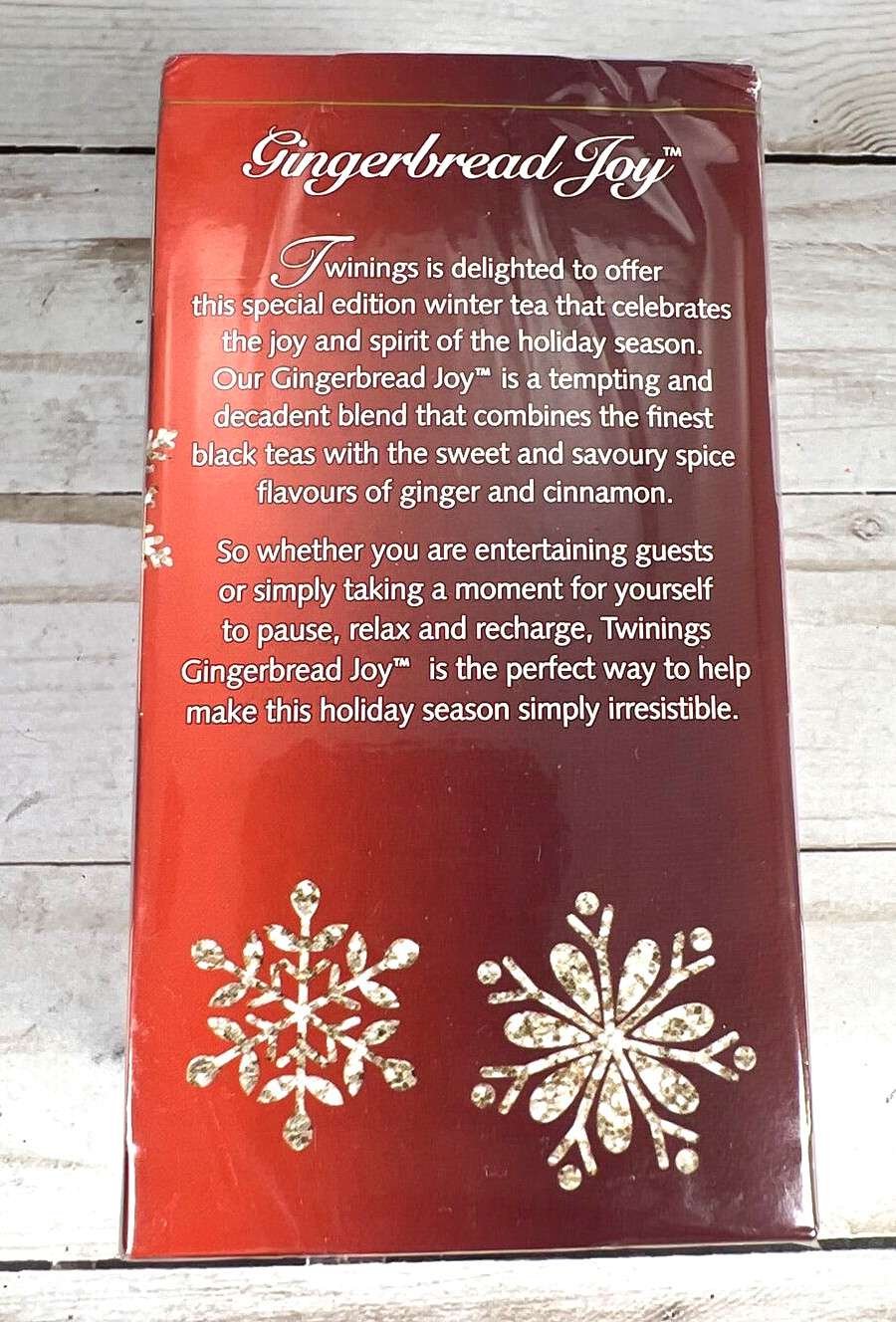 Twining’s GINGERBREAD JOY Black Tea 20 Bags Ginger & Cinnamon 3Pack BB:9/13/2026