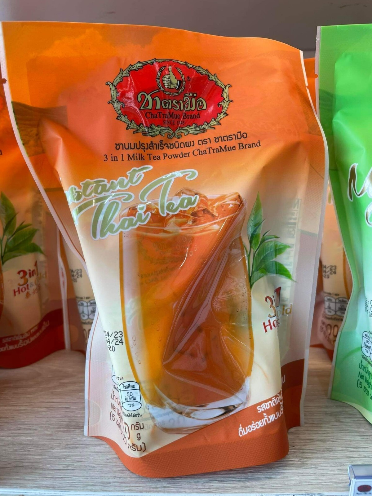 5x Cha Tra Mue Instant Thai Milk Tea Mix 3-in-1 Hot or Iced Drink Refreshing