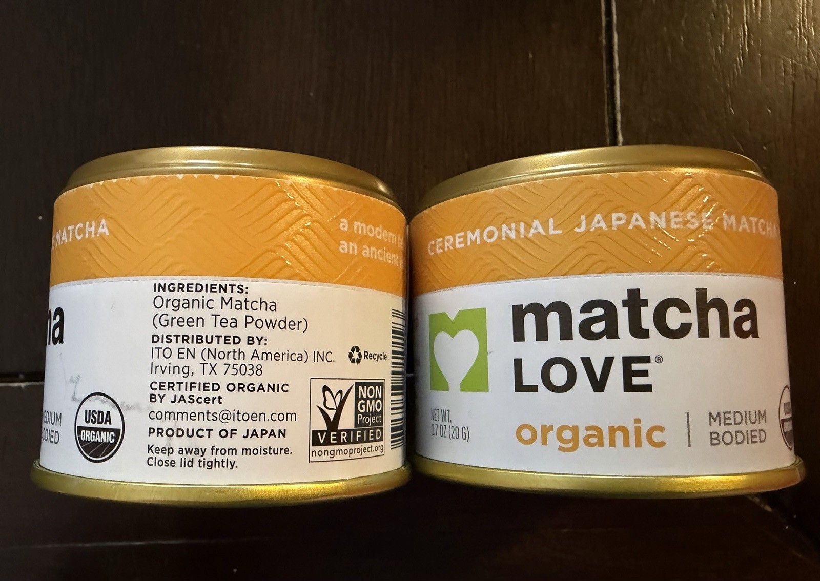 (PACK OF 2)Matcha Love Organic Stone Ground Green Tea Powder 0.7 oz