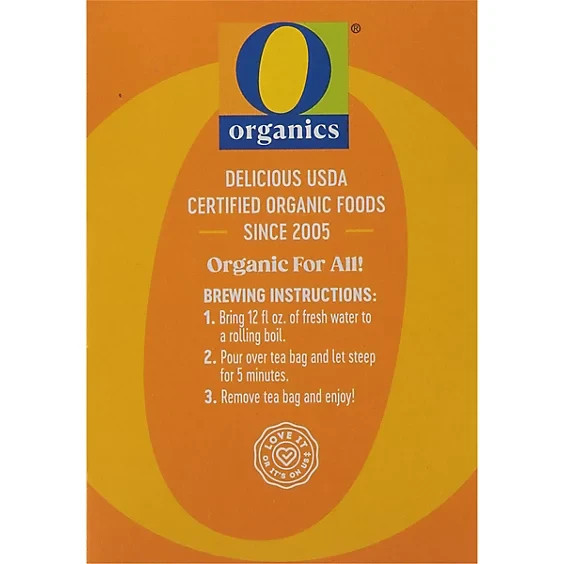 O Organics APPLE CARAMEL CRUMBLE 16-Black Tea Bags Limited Edition * BB 1/2027 *