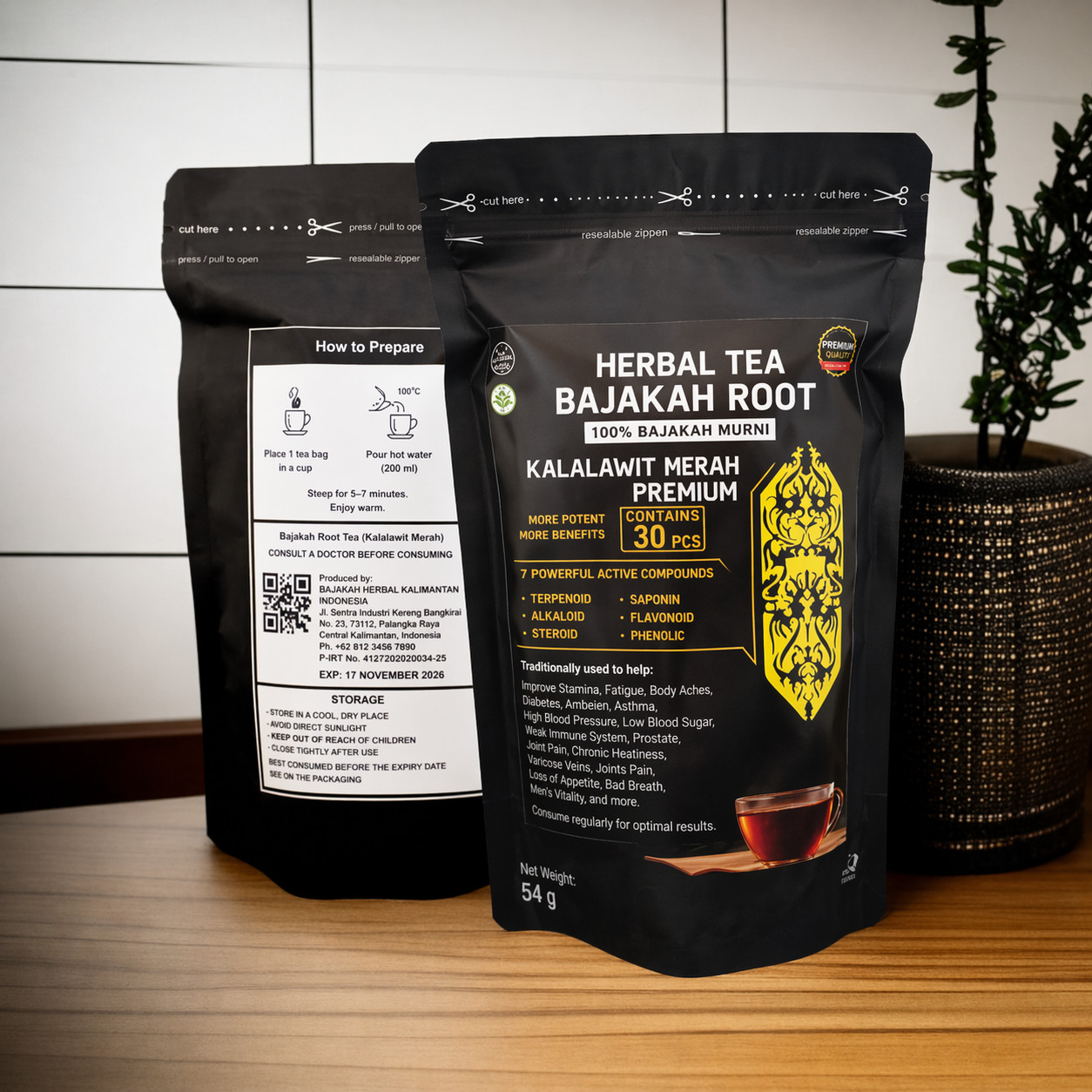 2x TEA RED KALAWIT PREMIUM BAJAKAH ROOTS KALIMANTAN
