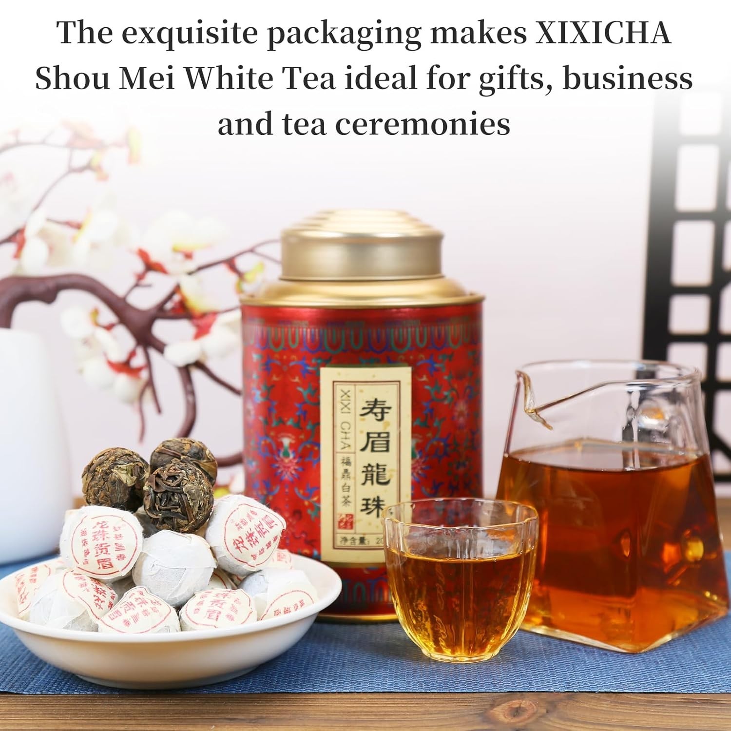 Shou Mei Fuding Chinese White Aged Tea Dragon Pearls 200g