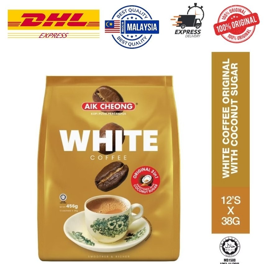 AIK CHEONG White Coffee Original 3 in 1 with Coconut Sugar – Malaysian Halal