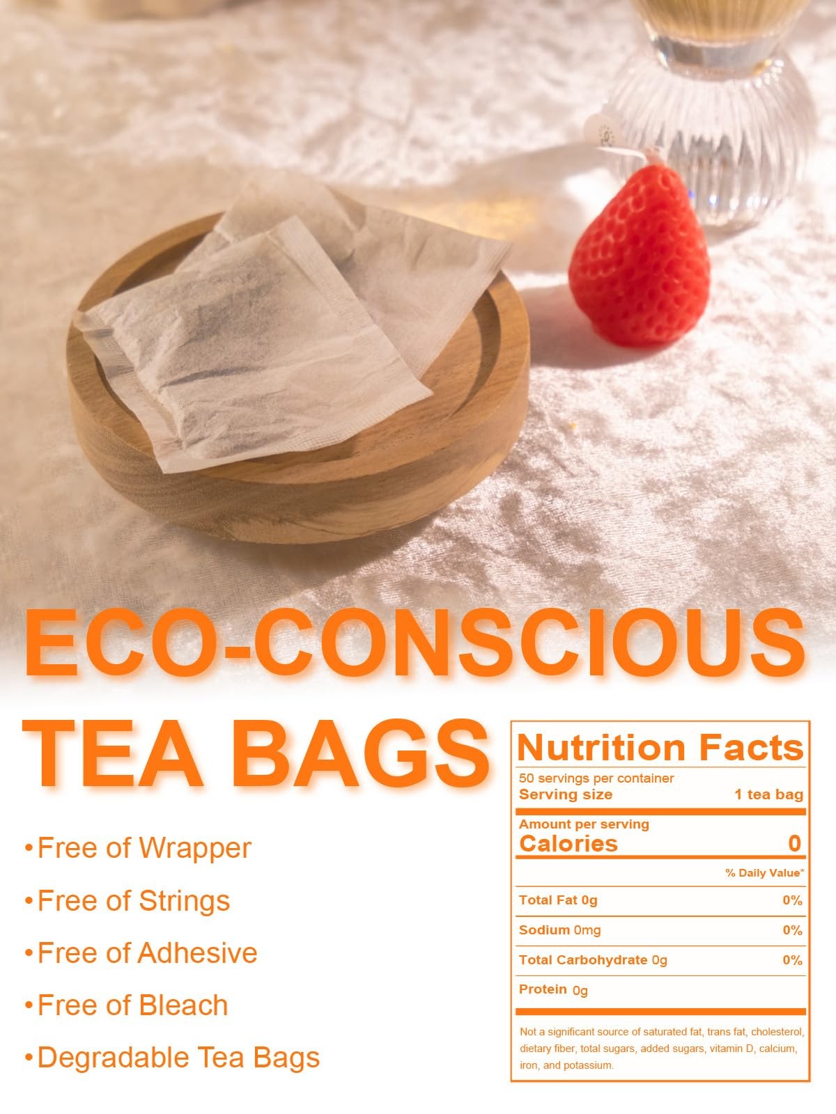 TeeLux Barley Tea Bags, Pure Roasted Tea, 50 Count (Pack of 1)