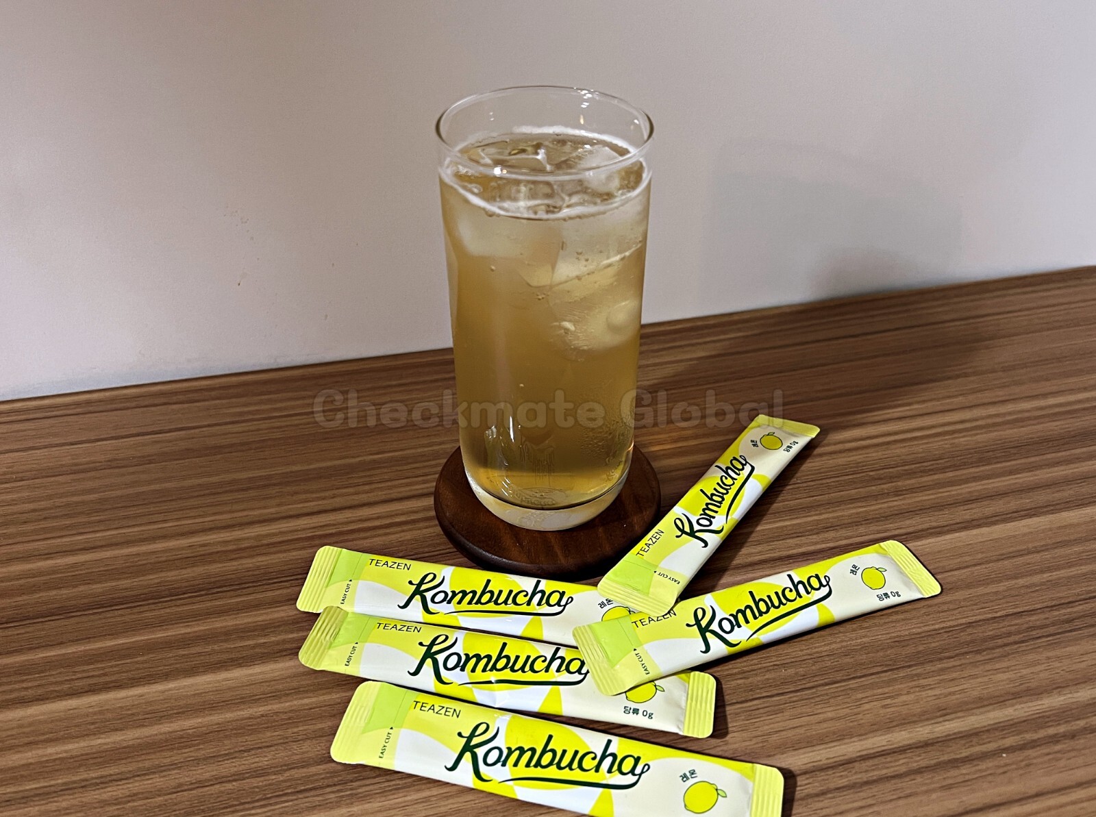 TEAZEN Kombucha Lemon 30 Sticks | Sugar-Free Prebiotic