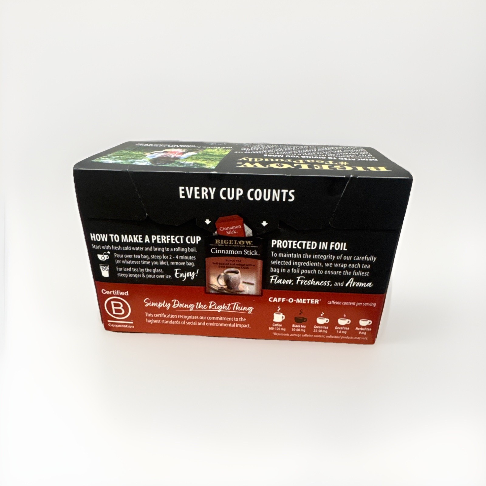 Boxes Bigelow Cinnamon Stick Black Tea | 20 Pouches Per Box | 1.28oz (case of 6)