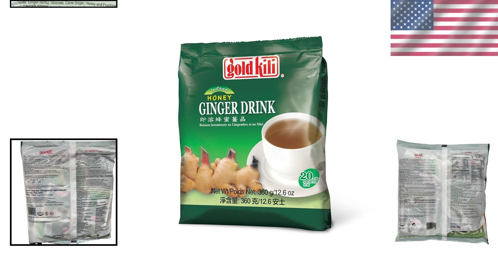 Natural Instant Ginger Drink Pack of 20 – Refreshing and Convenient Beverage