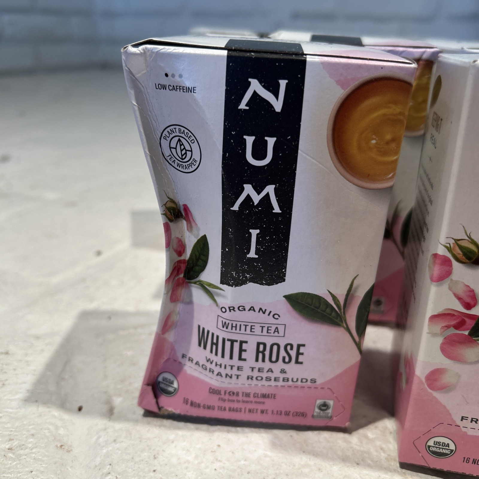 Numi Organic Tea White Rose, 16 Count Box of Tea Bags (Pack of 6) White Tea