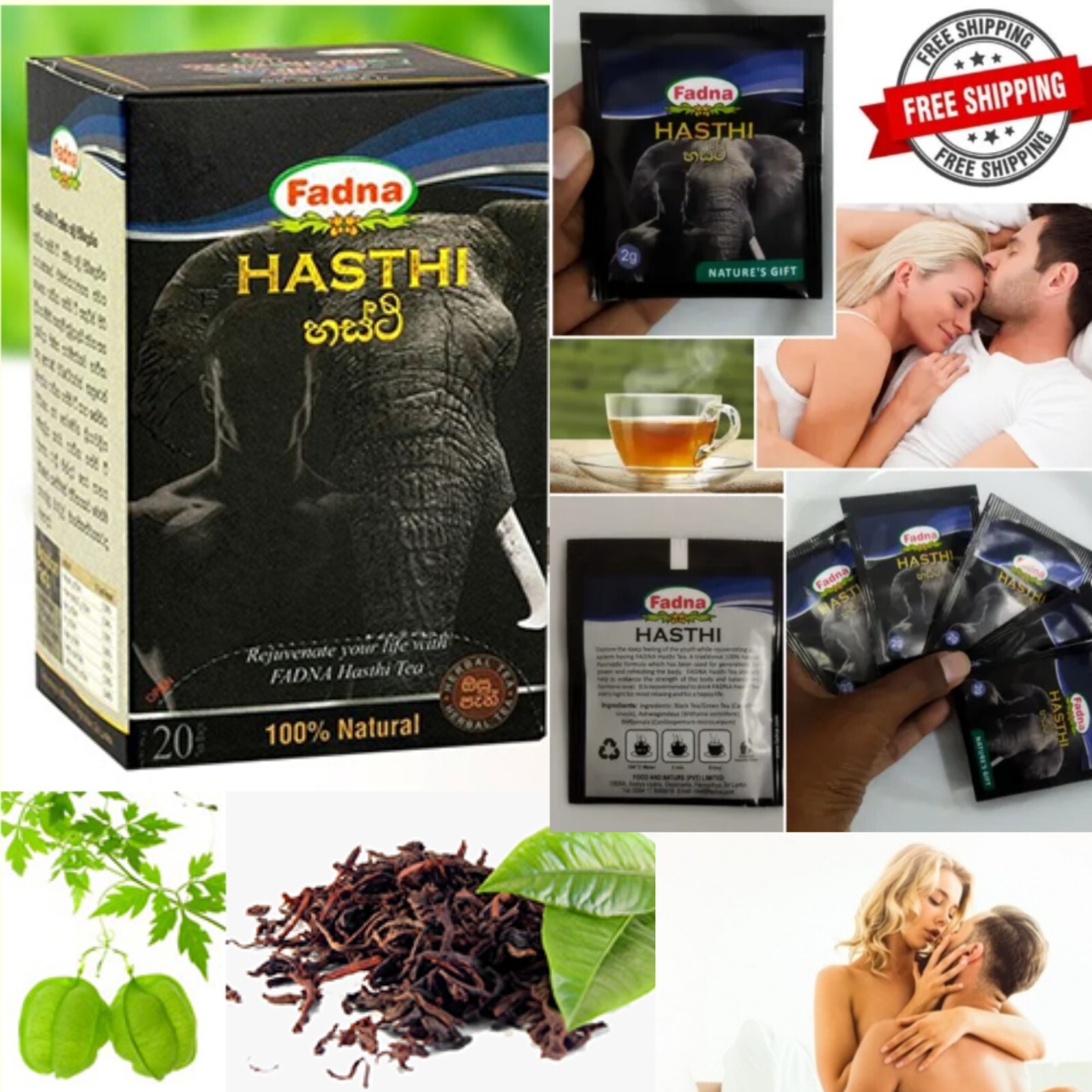 Ayurvedic Tea Fadna Tea 100% Natural Herbal Tea Men and Women Bedroom Tea