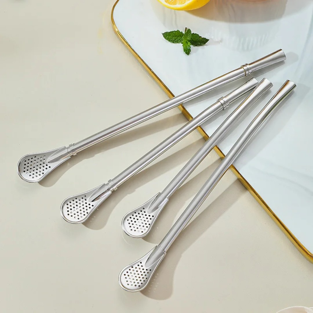 (Set Of 5) Mate Straw Yarbe Straw Stainless Steel Straw Filter Straw