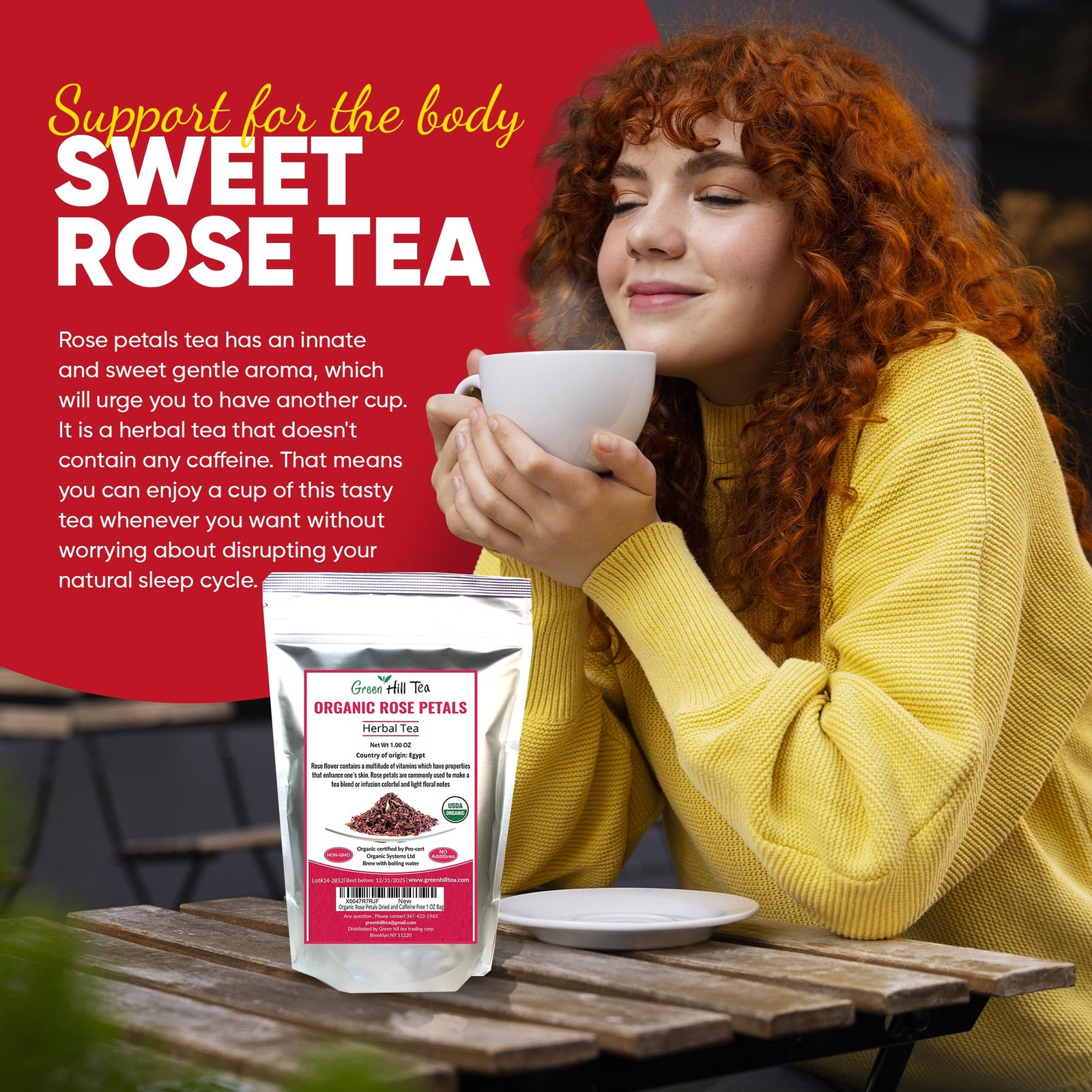 Rose Petals Dried Flowers in Resealable Pouch, Edible Flowers for Herbal Tea,…