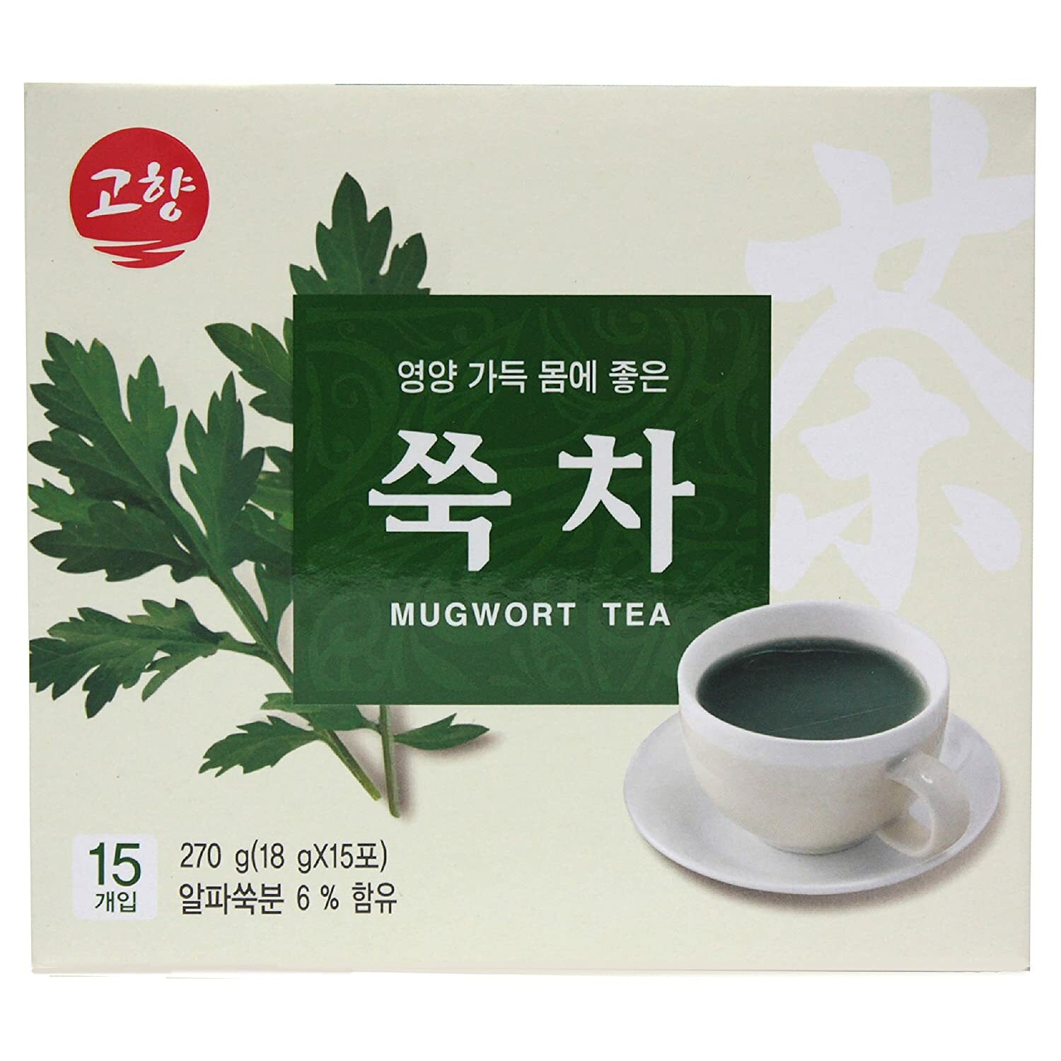 GOHYANG KOREAN Mugwort Tea_18g x 15 Tea Bags_Product of Korea (쑥차)