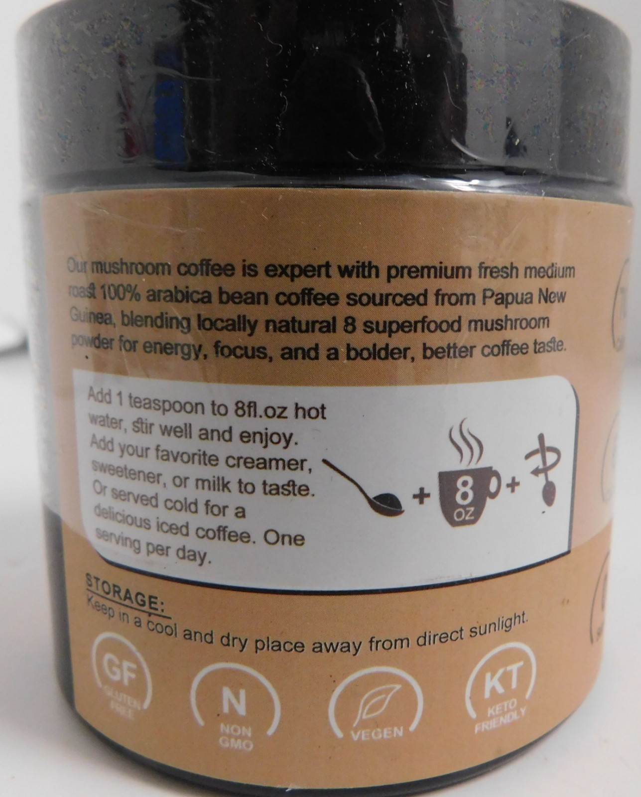 TALCUFON Mushroom Coffee 8 Superfood Mushrooms 3 Oz SEALED