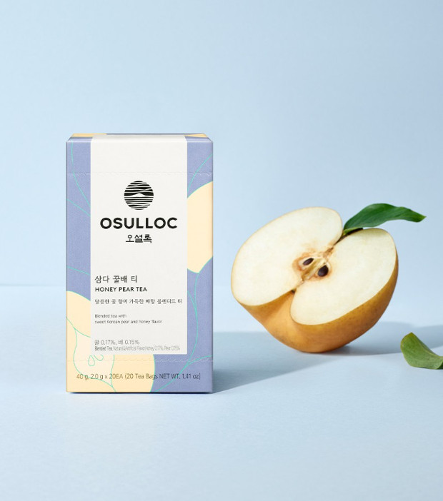 OSULLOC Honey Pear Tea Samda Blended Premium Jeju Island 20 Tea Bags Pack