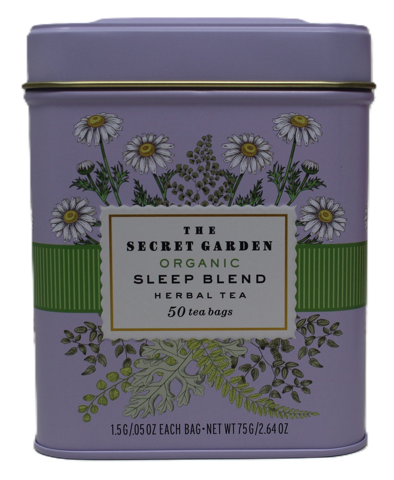 Organic Sleep Tea Secret Garden 50 Tea Bags Reusable Tin Exp 12/27 New