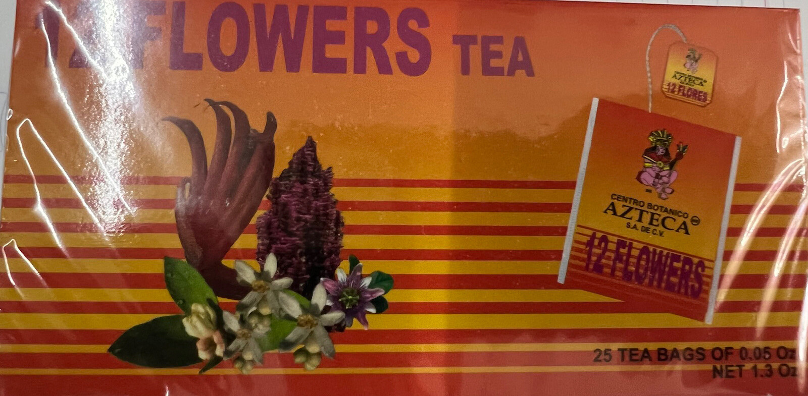 Te de 12 Flores 25 Tea Bags Flor De Manita Flor De Toronja Toronjil Limon