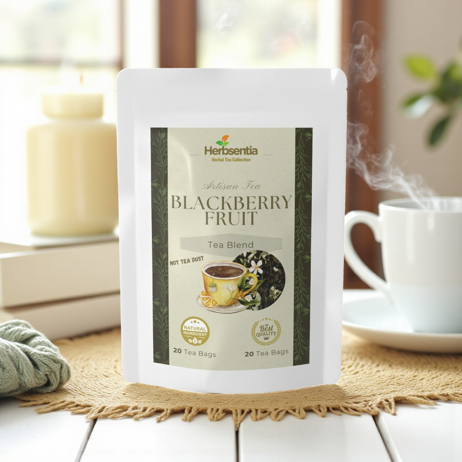 Blackberry Fruit Black Tea | 20 Tea Bags | Naturally Flavored