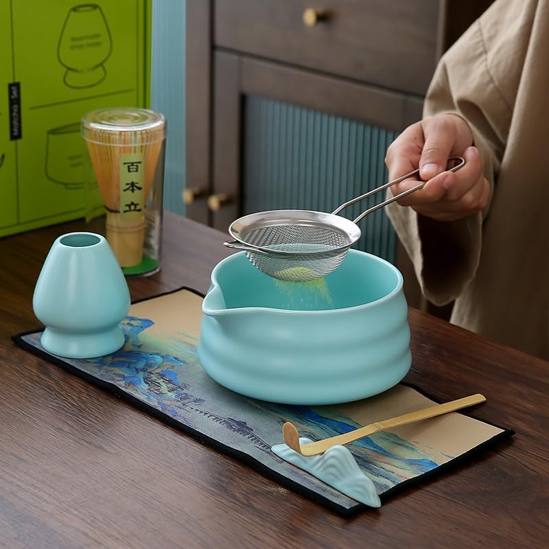 XhiGeUFG Matcha Set Matcha Whisk Matcha Bowl With Water Ladle Matcha Whisk Ho…