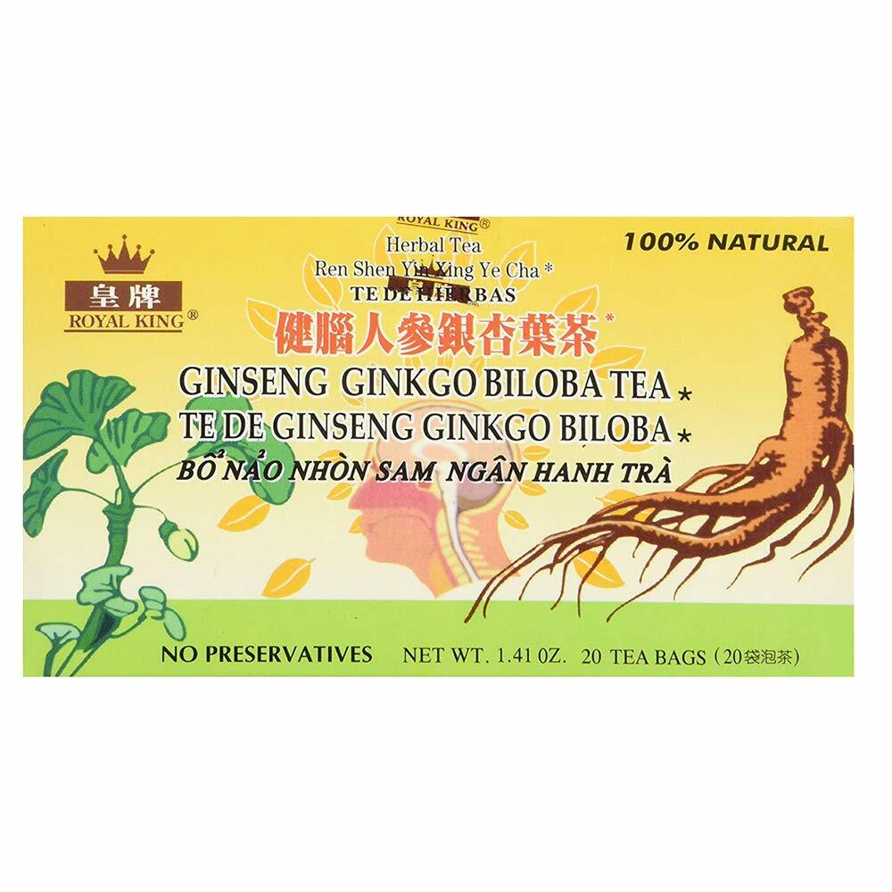 Royal King Ginseng Ginkgo Biloba Tea (20 Tea Bags)