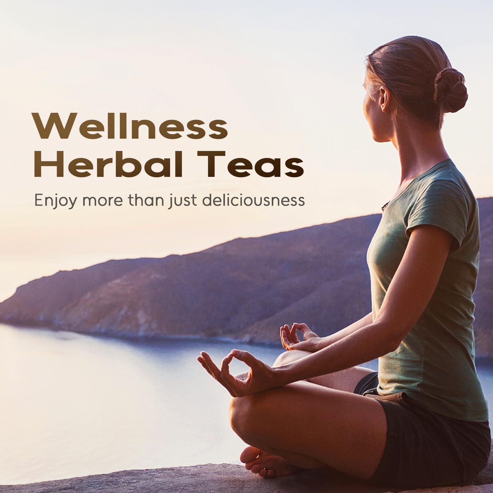 Mushroom Tea, 50 Teabags Mushroom Blend Herbal Tea with Lion’s Mane, Reishi…