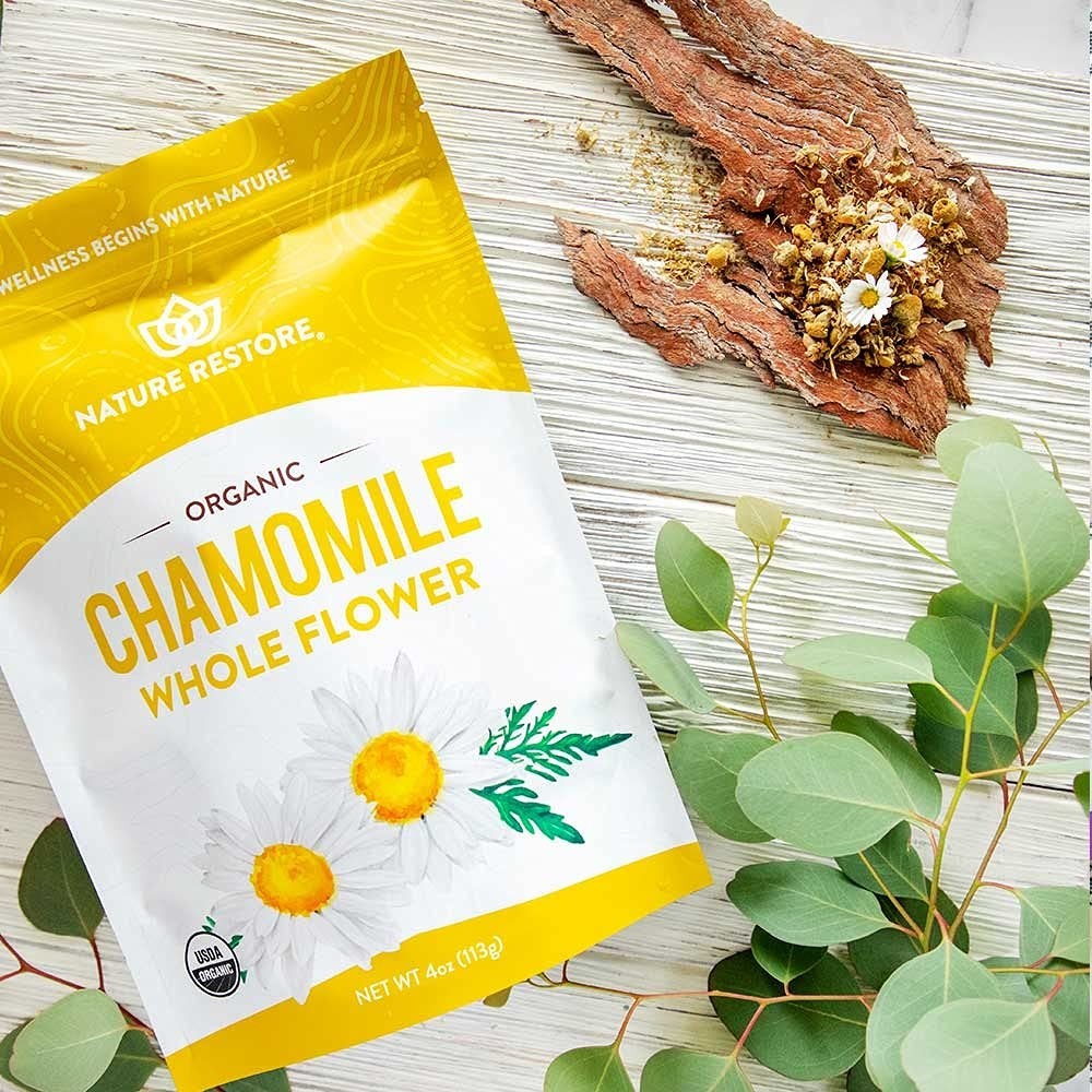 Organic Chamomile Loose Leaf Tea – 4oz Whole Flower for Relaxation & Wellness