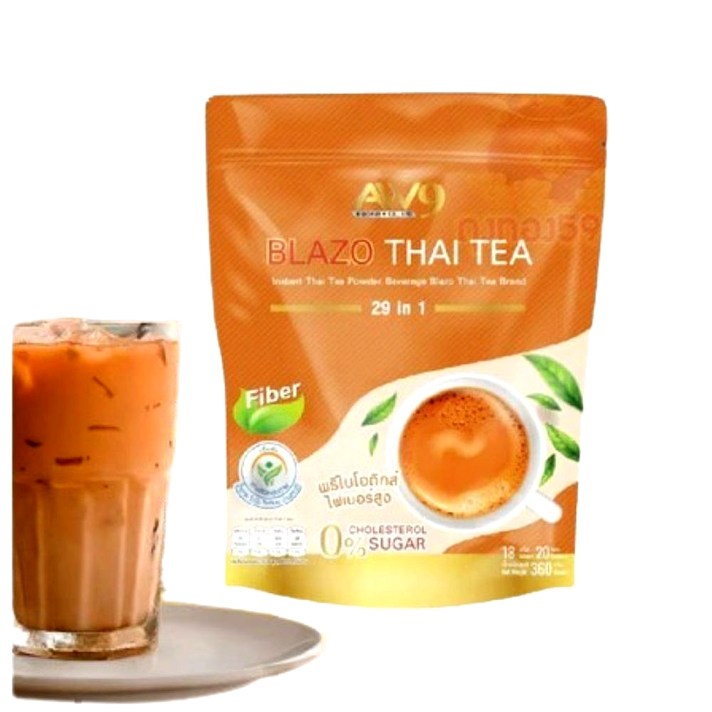 Thai Tea Fiber Healthy Prebiotics Halal Mark Organic Instant Mix Herbal Iced Bla