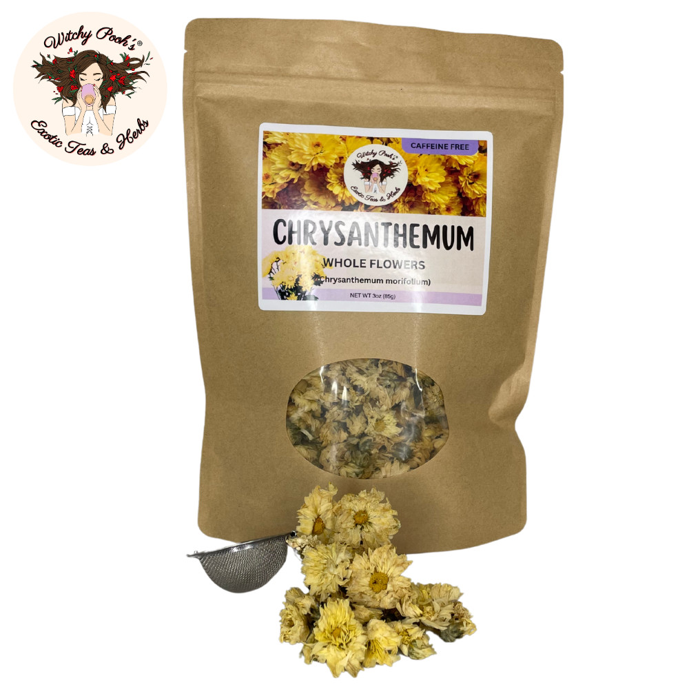 Witchy Pooh’s Chrysanthemum Tea – Whole Flowers, Caffeine Free