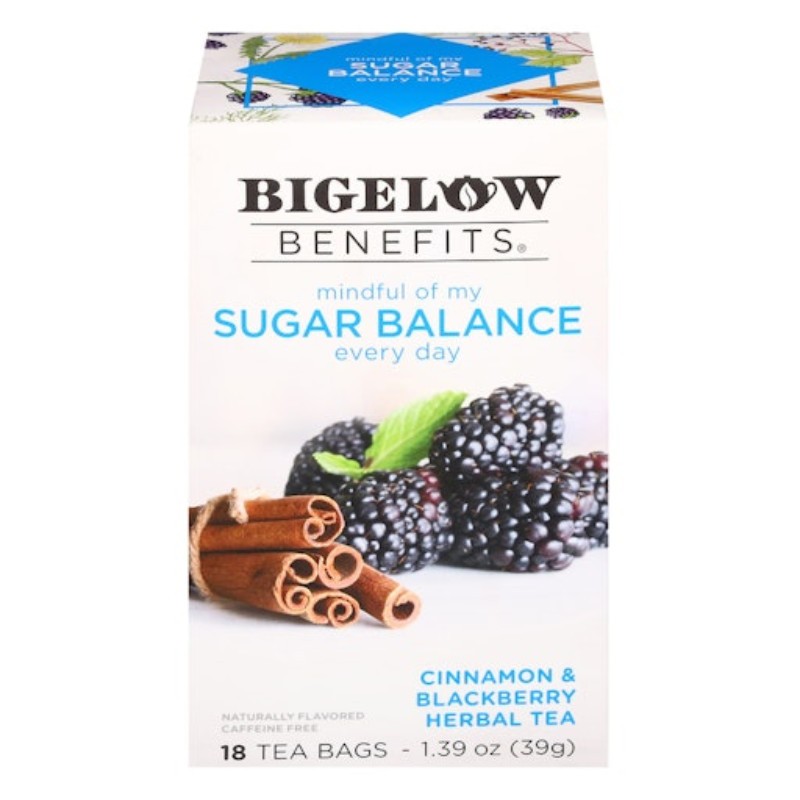 3x Bigelow Benefits Sugar Balance Cinnamon & Blackberry 20ct Tea New Fresh Stock