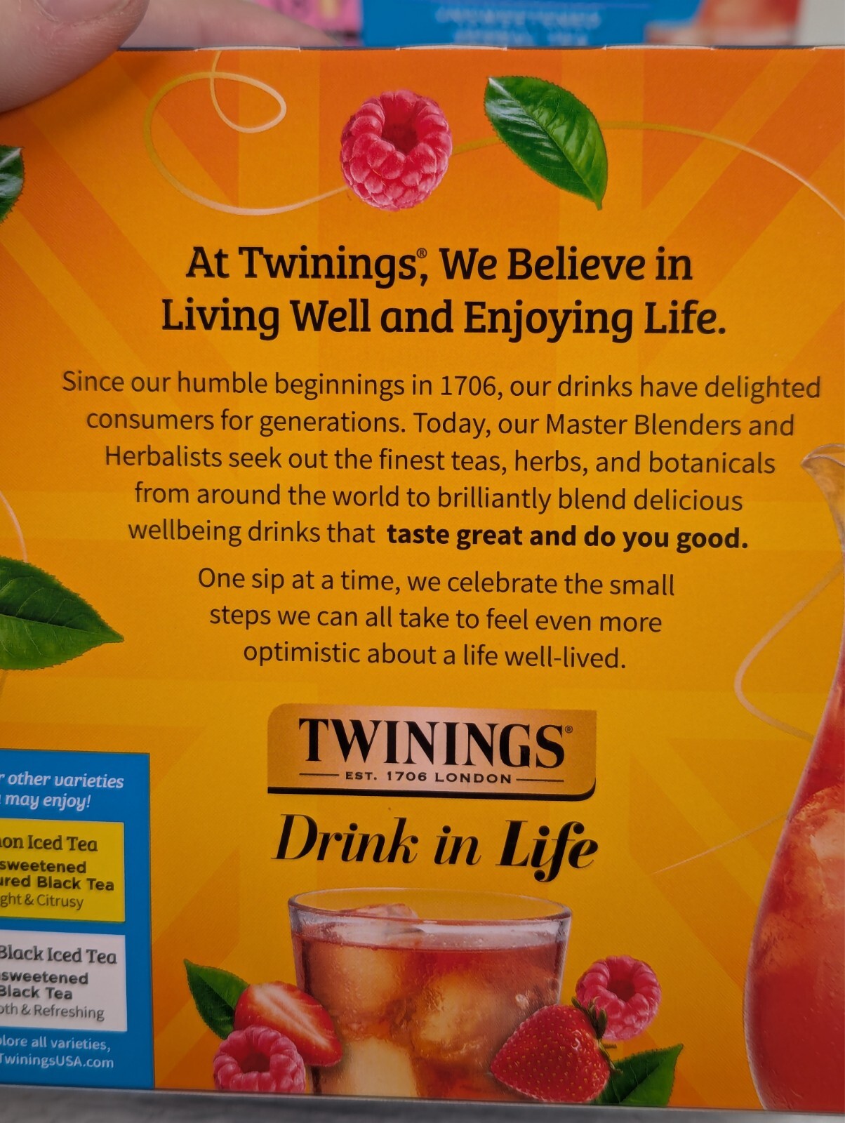 Twinings – Strawberry & Raspberry – Iced Tea Bags – 72 ct – 2 Packs – exp: 01/27