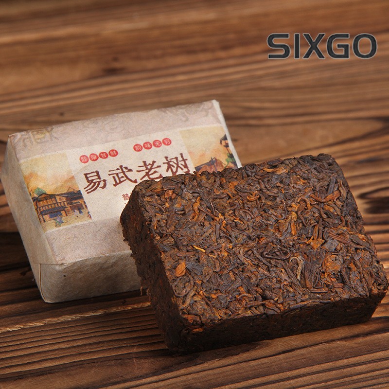 90g Yunnan Pu’er Tea 2015 Old Aged Ripe Tea Zhengshan Yiwu Old Tree Brick Tea