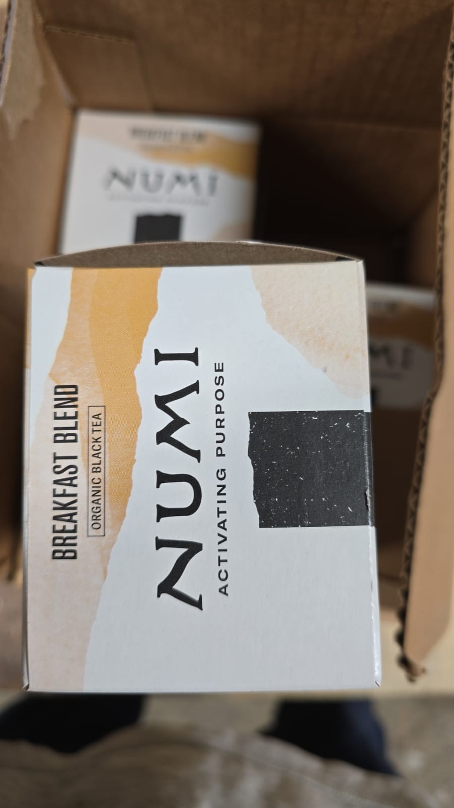 NUMI Organic Breakfast Blend Black Tea 18 Bags High Caffeine Non-GMO (PACK OF 2)