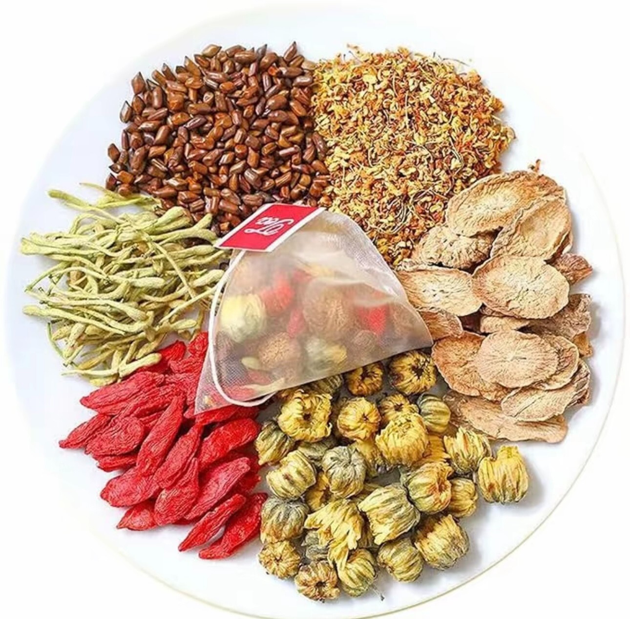Chrysanthemum Cassia Seed Tea Bags, Chinese Eye Liver Tea, Burdock Root Wolf-ber