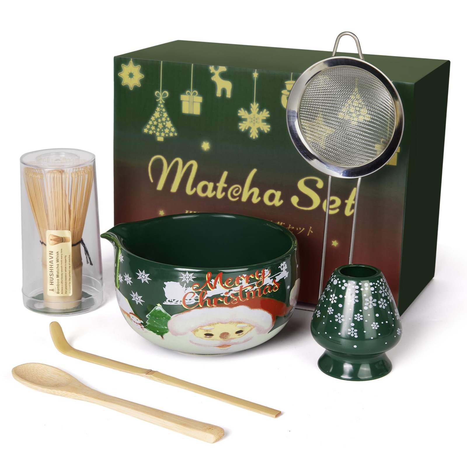 Christmas Gifts Matcha Whisk Set, Ceramic Matcha Set Includes Bowl & Holder, …