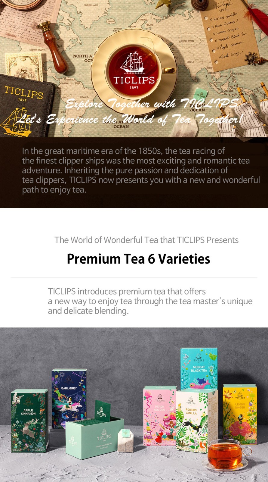 TICLIPS Premium Korean Tea 30g 20 Bags – Choose Your Favorite Flavor