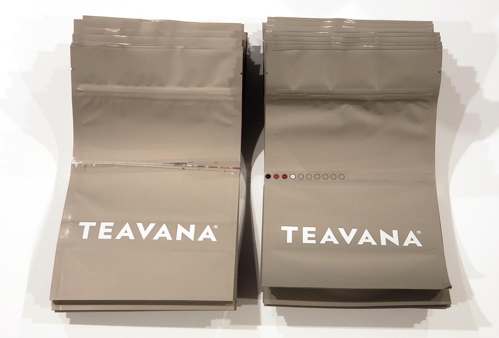 100 TEAVANA Store Resealable Gray Tea Bags New Empty Grey Zip Lock Reusable Bags