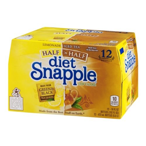 Snapple Diet Half ‘n Half Tea, 16 Ounce (12 Bottles)